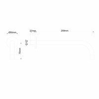 Uitloop Wiesbaden 18mm SLIM Rond 25,9 cm Mat Zwart