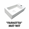 Best Design Fontein Best Design Farnetta 37x18x9cm Kraangat Rechts Mat Wit