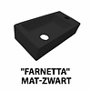 Best Design Fontein Best Design Farnetta 37x18x9cm Kraangat Rechts Mat Zwart