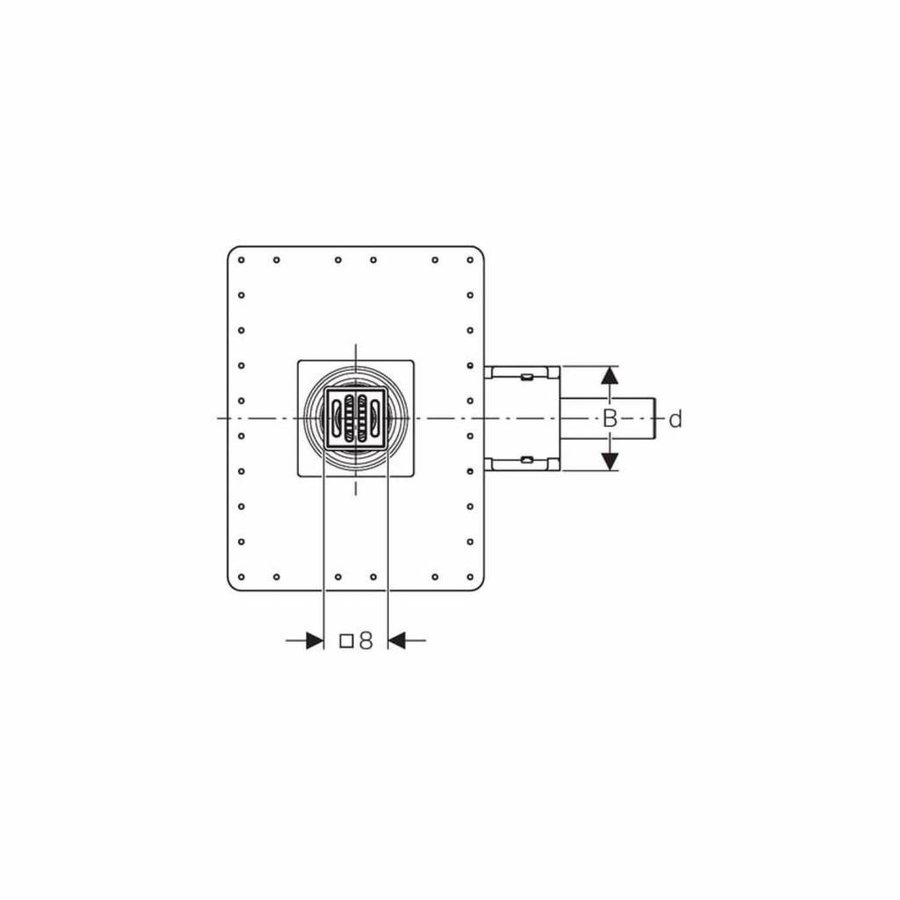 Doucheput Vloer Geberit Ruwbouwset 9-20 cm Waterslot 50 mm 154050001