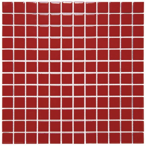 Mozaïek Barcelona 30x30cm Geglazuurd Porselein Glanzend Rood (Prijs Per m2) 