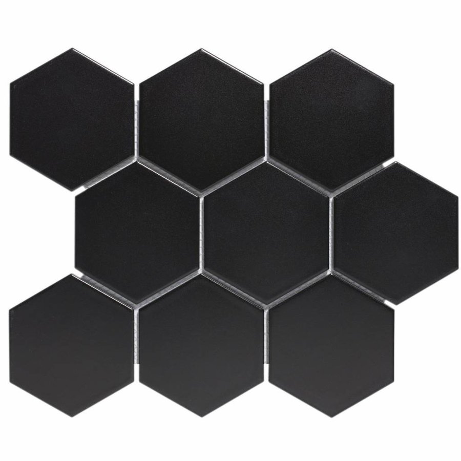 Mozaïek Barcelona 25.6x29.6 cm Geglazuurd Porselein Hexagon Mat Wit (Prijs Per m2)