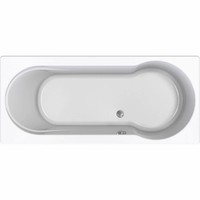 Inbouw Duo Ligbad Wisa New Fontana 170x75x50 cm Wit