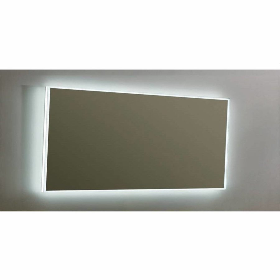 Spiegel Sanilux Mirror Infinity 80x70x4,5 cm Aluminium met LED Verlichting en Spiegelverwarming