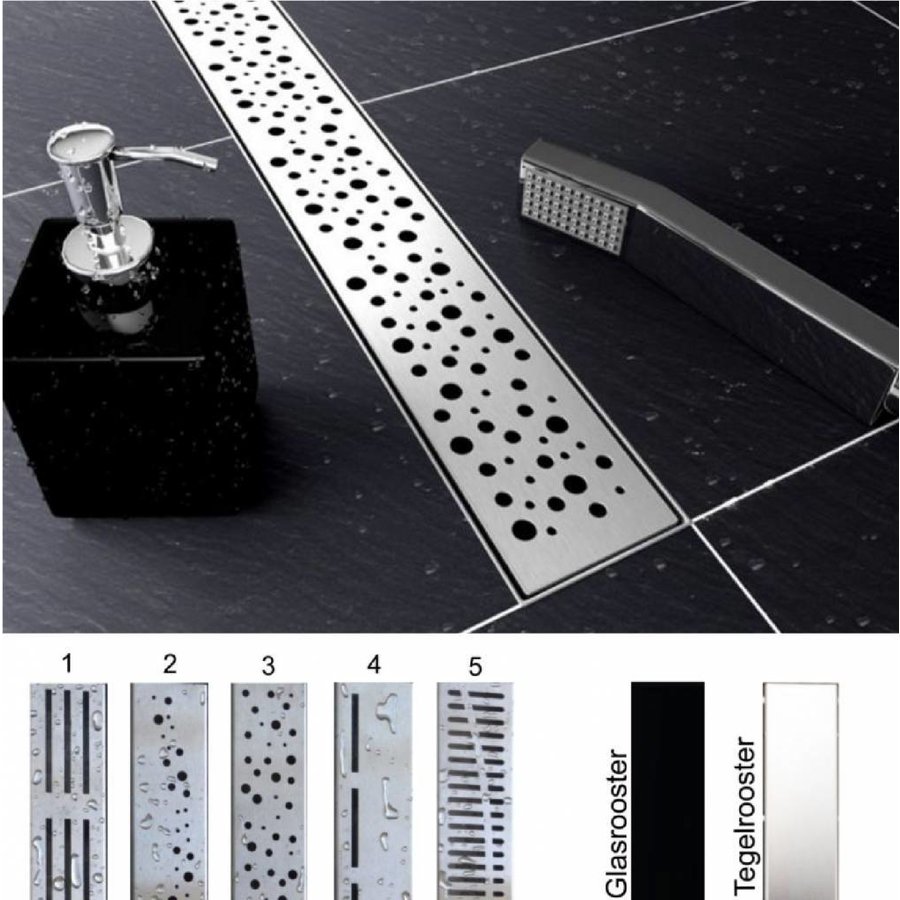 Douchegoot Wiesbaden ECO Met Muurflens 80cm Megadump Dalen