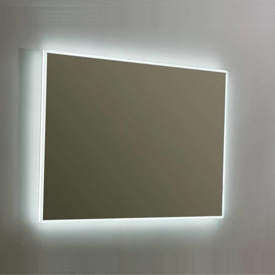 Spiegel Sanilux Mirror Infinity Aluminium met LED Verlichting en Schakelaar (alle maten)