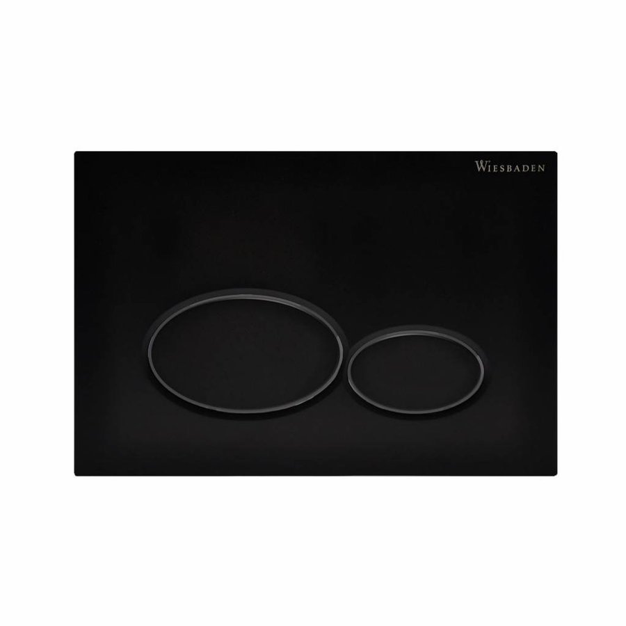 UP320 Toiletset 35 Civita Black Rimless Mat Zwart Met Mat Zwarte Drukplaat