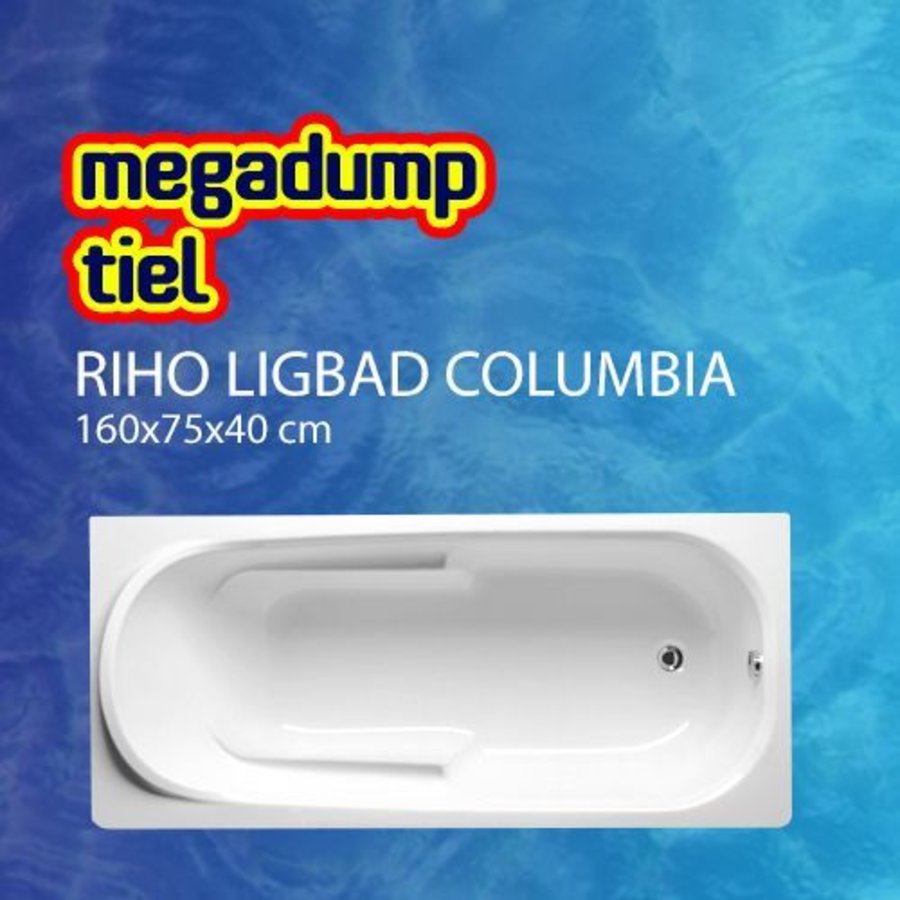 Ligbad Columbia 160X75X40 Cm Wit