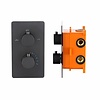 Douchekraan Best Design Verona Thermostatisch + Inbouwdeel 2-Weg 1/2" Mat Zwart