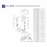 Douchekraan Best Design Verona Thermostatisch + Inbouwdeel 2-Weg 1/2" Mat Zwart