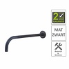 AQS Wastafelkraan Fit Rond 18mm Uitloop 30cm Mat Zwart