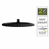 AQS Hoofddouche Luxe Rond 30x30 cm Mat Zwart
