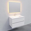 Badkamermeubel Solid Surface AQS Oslo 80x46 cm Mat Wit (met 1 kraangat)