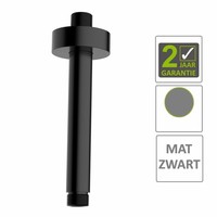 AQS Douche-Arm Luxe Rond Plafondbevestiging 30 cm Mat Zwart