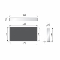 In Of Opbouwnis Looox CBoX Rechthoek 60x30x10 Wit