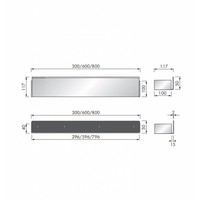 Planchet Inbouw LoooX CShelf 80x10cm Gecoat Staal Antraciet