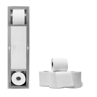 Inbouw Toiletrolhouder LoooX Closed CL5 Met Reserverolhouder RVS