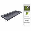 Boss & Wessing AQS Wastafel Hardsteen 100x46x5 cm 2 Kraangaten Mat Zwart