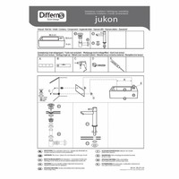 Fonteinset Differnz Jukon Rechts 38.5x18.5x9 cm Beton Grijs (inclusief mat zwarte kraan sifon en afvoer)