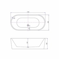 Vrijstaand Bad Best Design Becoma Acryl 178x80x55cm Mat Wit