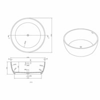 Rond Vrijstaand Bad Best Design Cirkel 153 cm Solid Surface Mat Wit