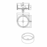 Opbouw Waskom Best Design Just Solid Surface Compo 46 cm Mat Wit