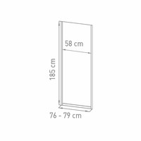 Nisdeur VM Go Avis 80x185cm 4mm Veiligheidsglas Met Stroken Chroom