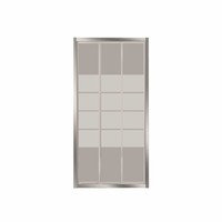 Nisdeur VM Go Avis 80x185cm Schuifdeur 4mm Veiligheidsglas Met Stroken Chroom