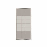 Nisdeur VM Go Avis 90x185cm Schuifdeur 4mm Veiligheidsglas Met Stroken Chroom