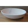 Luca Sanitair Waskom Luca Sanitair Ovaal 48x32x12cm Solid Surface 8mm Dik Mat Wit