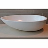 Luca Sanitair Waskom Luca Sanitair Eivormig 61x44x16cm Mineral Stone 25mm Dik Glans Wit