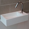 Luca Sanitair Fontein Luca Sanitair 35x18x9cm Mineral Stone Met Kraangat Links Of Rechts Glans Wit