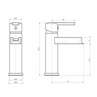 Wastafelkraan Schütte Niagara Watervaluitloop Mengkraan met Waste Chroom