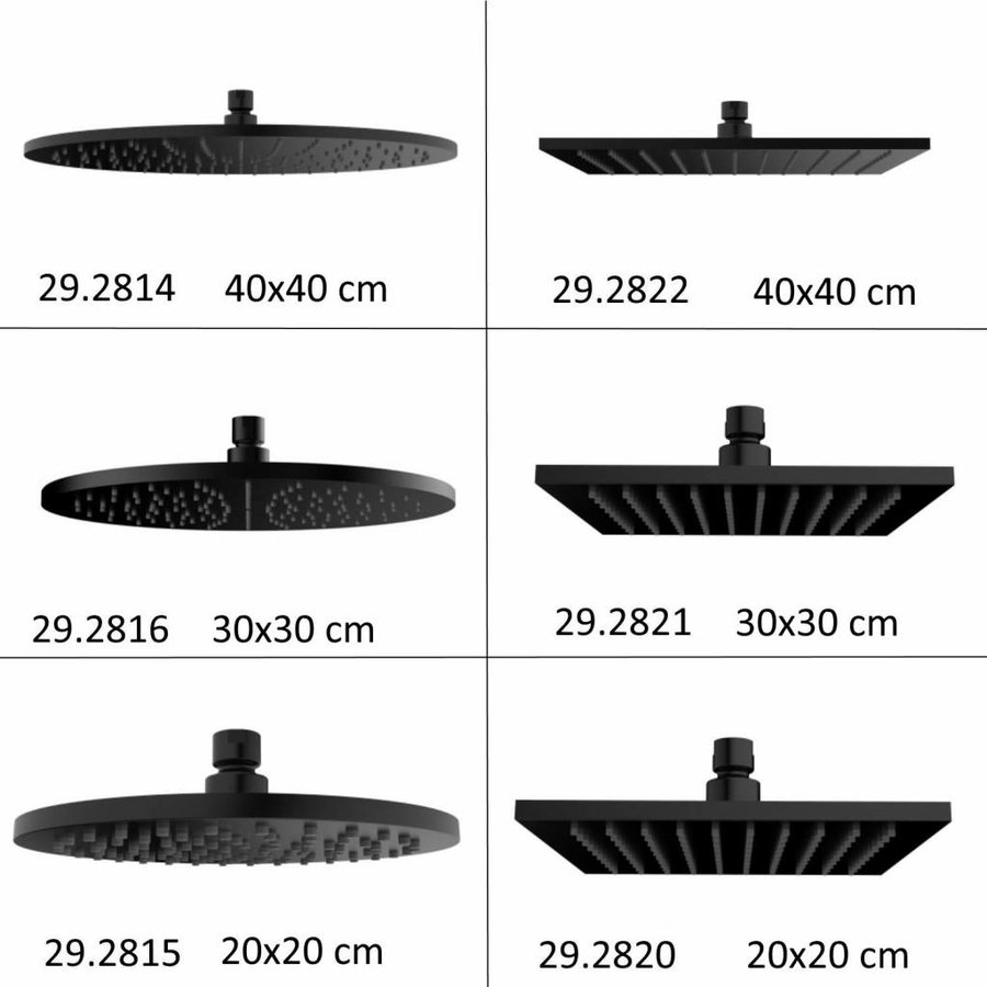 Inbouw Regendouche Set 05 Caral Mat Zwart