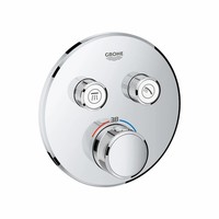 Grohe/Wiesbaden SmartControl Inbouw Doucheset Rond Met Hoofddouche 20 cm en Handdouche Plafond Uitloop Compleet