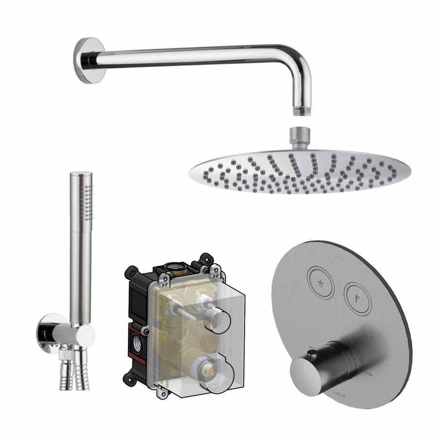 Hotbath Cobber Inbouw Doucheset Rond Met Hoofddouche 20cm En Handdouche Compleet Chroom