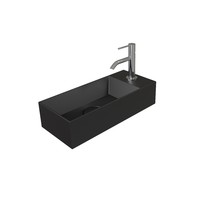 Fontein Salenzi Spy 45x20 cm Mat Zwart (inclusief bijpassende clickwaste)