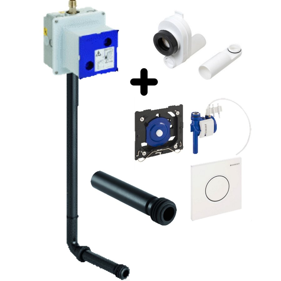 Ruwbouwset Universeel Urinoir Inclusief Garnituur en Drukplaten