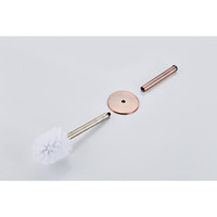 Toiletborstel met Wandhouder Aqua Splash Geborsteld Koper