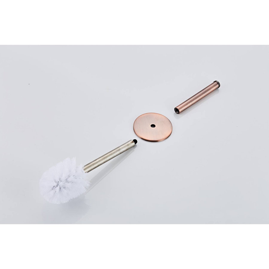 Toiletborstel met Wandhouder Aqua Splash Geborsteld Koper