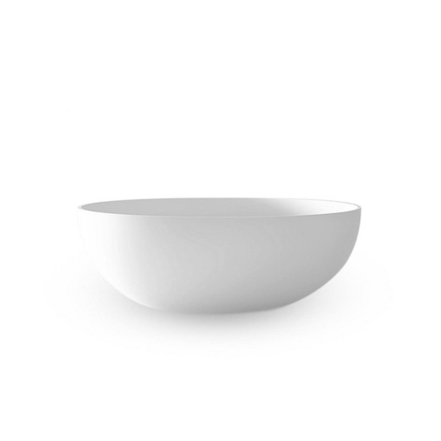 Waskom Opbouw EH Design Cossato 390x390x145 mm Rond Thin Edge Solid Surface Mat Wit