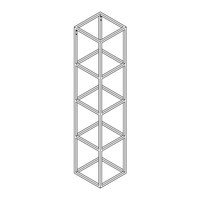 Kolomkast Industrieel AQS Frame 170x35x35 cm Mat Zwart Aluminium (mat witte inlayers optioneel)