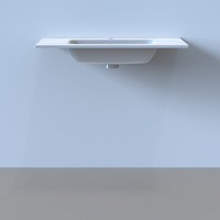 Wastafel Boss & Wessing Pakaru 91x46,5x17 Glans Wit (1 kraangat)