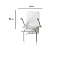 Douchezitting Etac Relax Armsteunen Rugleuning en Steunpoten 40x45 cm Kunststof Wit