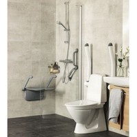 Toiletarmsteun Etac Rex Opklapbaar 70 cm Wit (draagvermogen tot 135 kg)