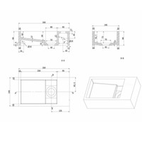 Fonteinset Luca Sanitair Iris 35x18,5x9 cm Omkeerbaar Glans Wit (met kraangat)