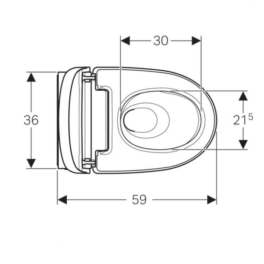 Douche WC Geberit AquaClean Mera Classic met Geurafzuiging Warme Luchtdroging en Ladydouche met Softclose en Deksel Wit