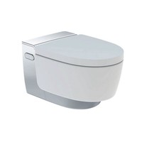 Douche WC Geberit AquaClean Mera Classic met Geurafzuiging Warme Luchtdroging en Ladydouche met Softclose en Deksel Glanschroom