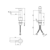 Wastafelmengkraan Mavesteel Isole 15.7 cm 1-hendel Glanzend Chroom