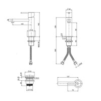 Wastafelmengkraan Mavesteel Polo 16.3 cm 1-hendel Geborsteld RVS